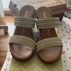 Italian Shoemaker Sandals size 7 womens